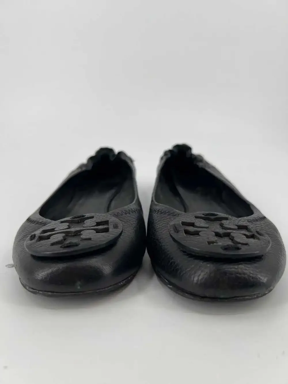 Tory Burch Black Flat | Logo Accent, OS (Adult US 3)